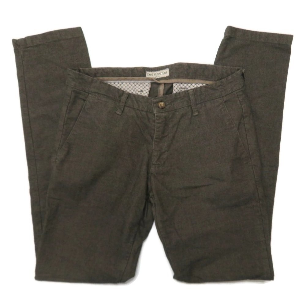 Del Mare 1911 Trousers Pants Mens 32 x 32 Gray Slim Italy Sz 30 Milano Dress